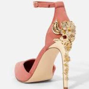 Gelda Floral Pump - Rose/Gold - Size 7.5